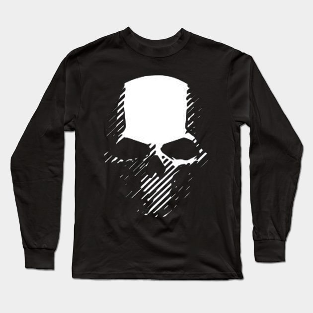 white skull Long Sleeve T-Shirt by Galian